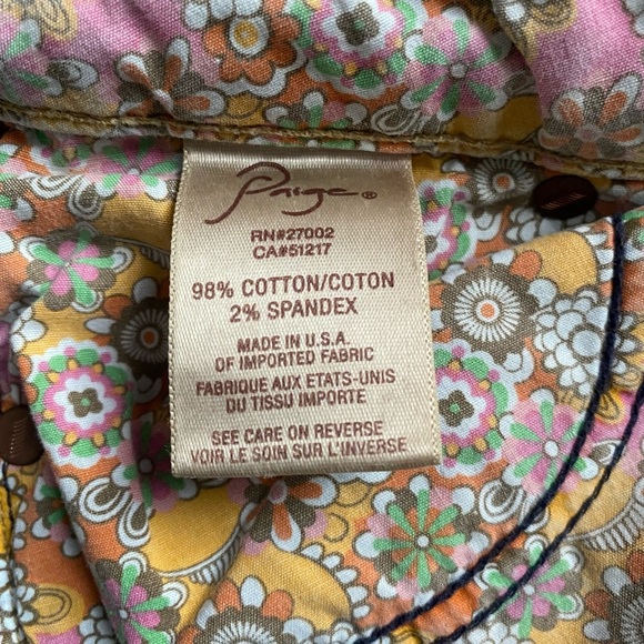 PAIGE Women's Bell Canyon Low-Rise Y2K Flared Medium Wash Denim Jeans Size 24 - Picture 6 of 6